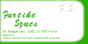 furtike szucs business card